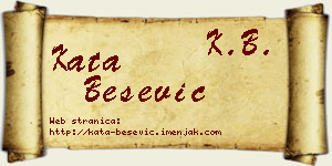 Kata Bešević vizit kartica
